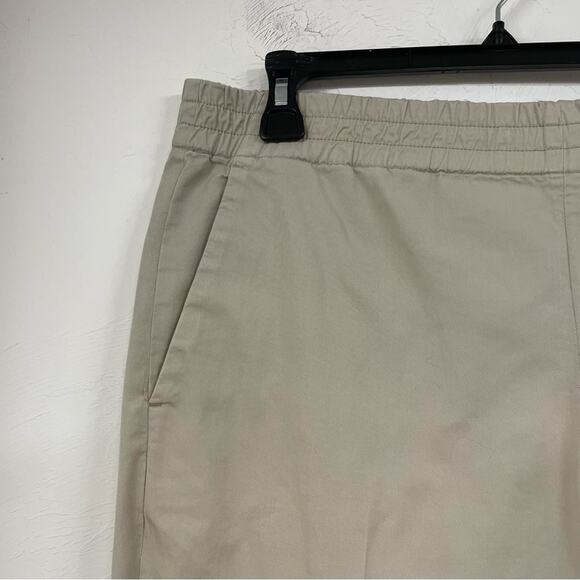 Everlane Cream Pull On Elastic Waist Straight Leg Trouser Pants 8 - Picture 2 of 8